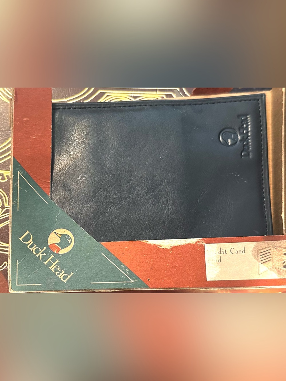 Duck Head Black Leather Bifold Wallet